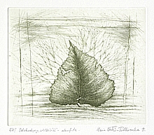 Odchodzący, wielki liść (16,3x18,7 cm)
