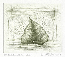 Davonfliegendes großes Blatt